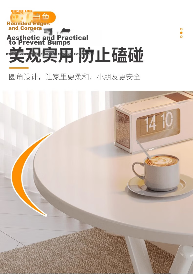 Chibilun Home Dining Table Small Apartment Cream White Square Table Portable Folding Table for Rental, Tea Shop, and Stall 13