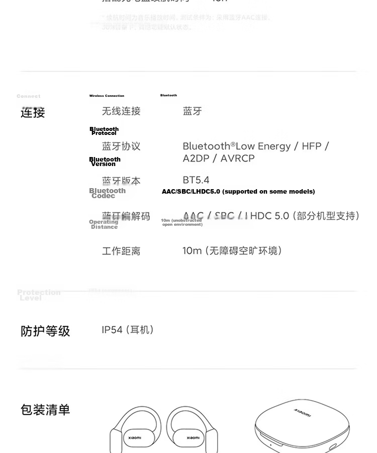MI Xiaomi Open-Ear Pro 5-Driver Lightweight Bluetooth Earphones Ear-Hook Silver for Android and Apple Phones 20