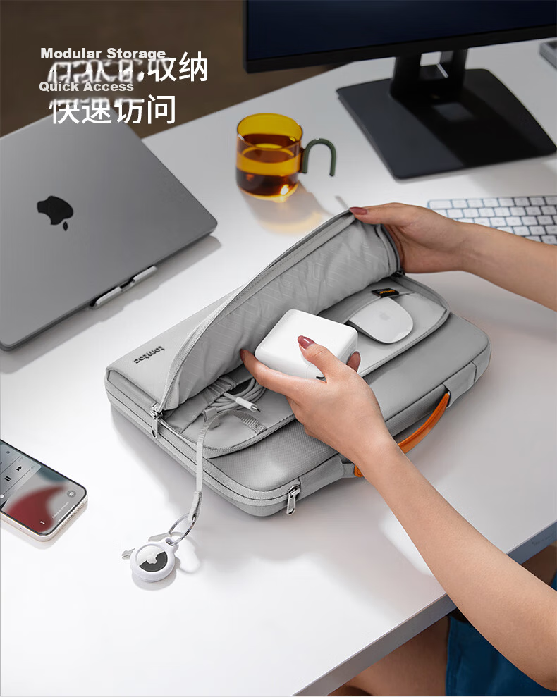 Tomtoc Laptop Bag Handheld Notebook Bag 16-Inch Business Bag Suitable for Men And Women, Compatible with Apple MacBook Pro 8
