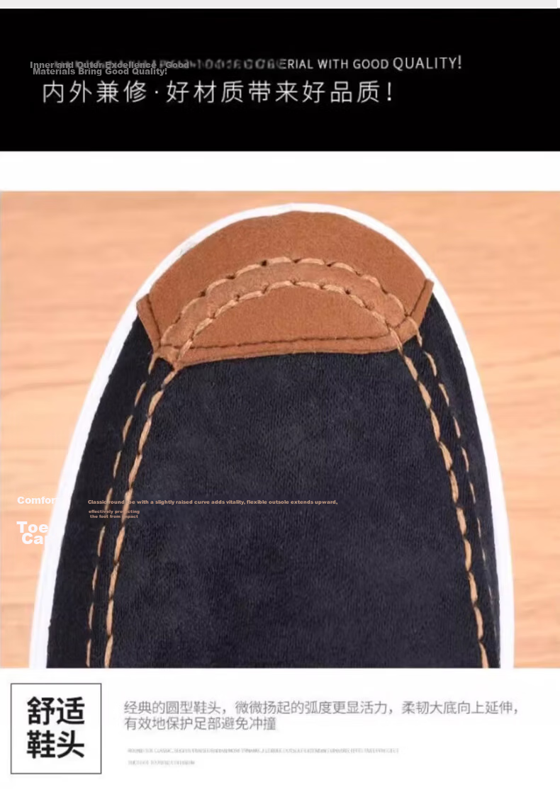 FOOTOPPO Men's Fleece-Lined Slip-On Cloth Shoes, Old Beijing Cotton Shoes, Winter Warm Thickened Non-Slip Cotton Shoes 4