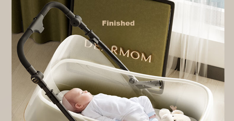 DearMom Baby Stroller Roman Holiday Reversible Foldable Lightweight High Landscape Shock Absorption Pushchair 16
