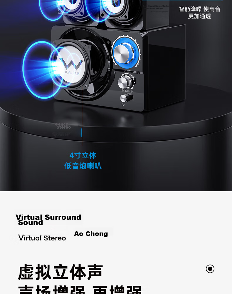 Saida SADA Computer Speakers Desktop Home Bluetooth Speaker Laptop Host USB Wired Gaming Online Class Multimedia 2.1 Speakers S-20 8