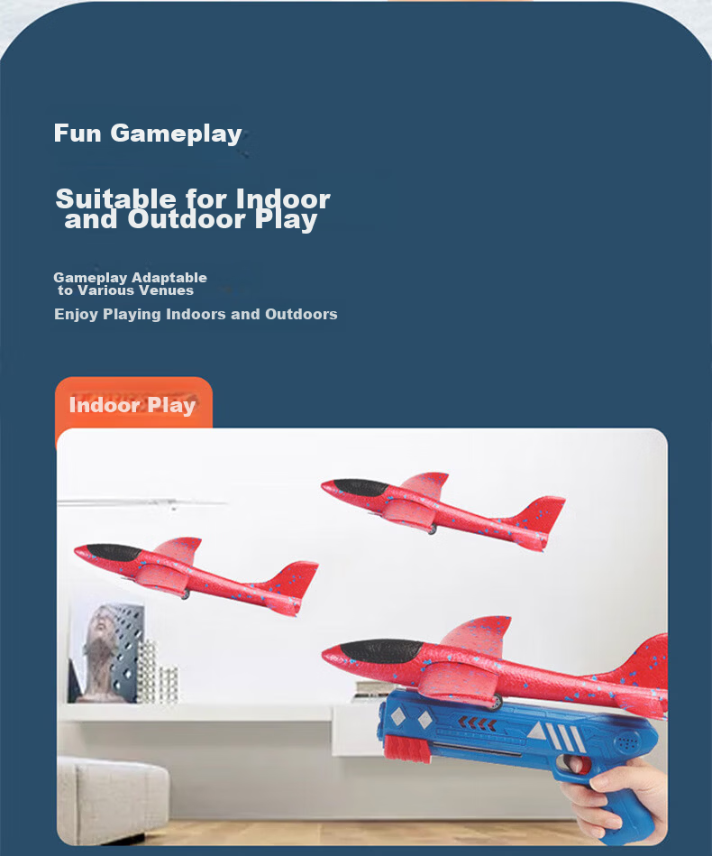 Babamama Children's Foam Glider Toy, Handheld Flying Model, Outdoor Camping Glider, for Boys Aged 3-6, New Year Gift 11