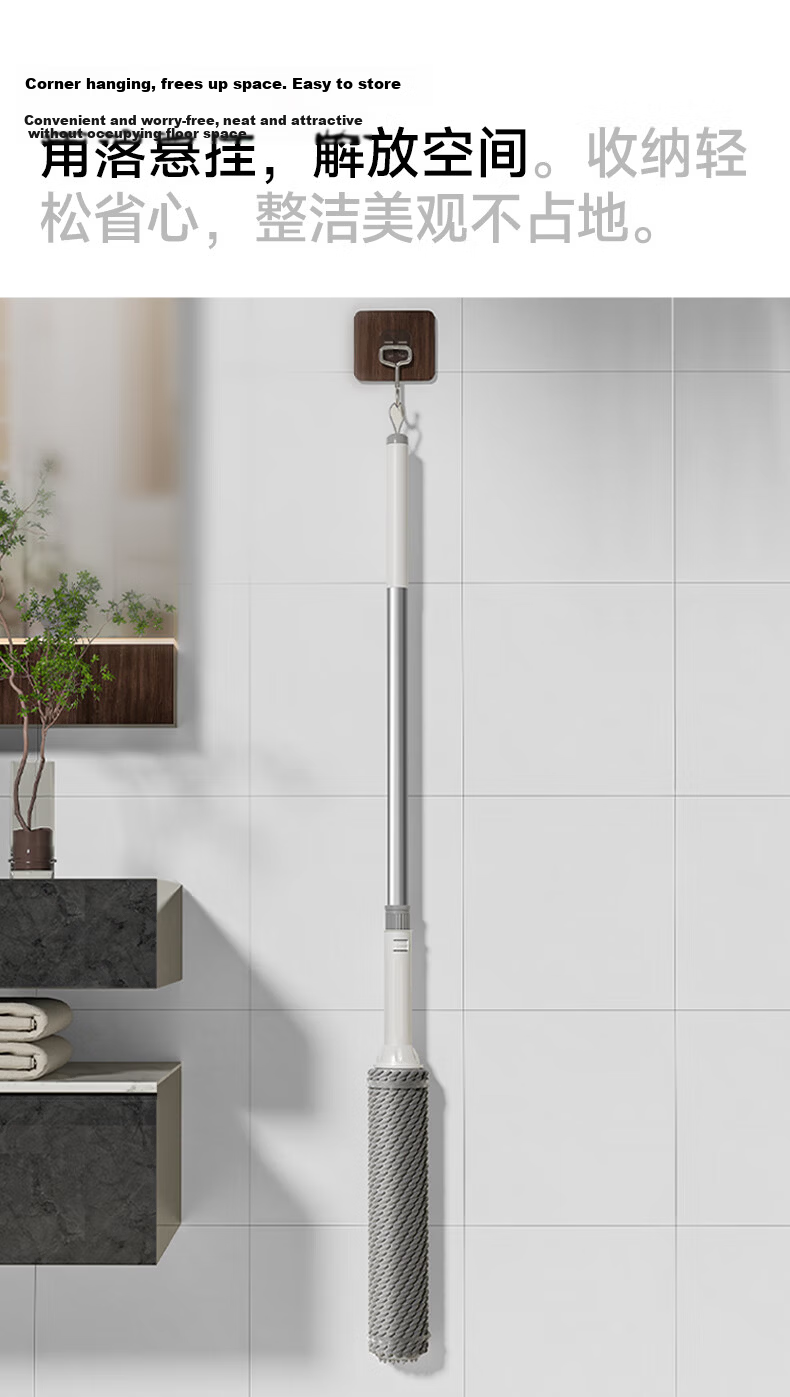Wuyuehua Wide Mop, 55CM Wide X 138CM Long, 1 Cloth, No Hand Washing Required, Self-Wringing, Card Lock, Self-Tightening Water Mop for Home Use, Extra Large Mop Head 15