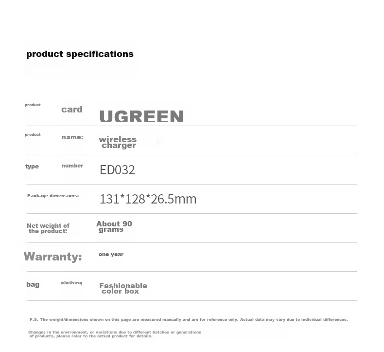 UGREEN Wireless Charging Stand for Apple iPhone 17/16/15/14/13 Pro Max/12/X/8P, Huawei Phones, Xiaomi Android 15W Desktop Charger with Earphone Holder 32