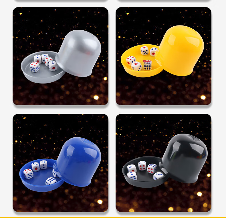 Miaoji Dice Cup Set 5-Piece with 30 Black Dice MJ8375 6