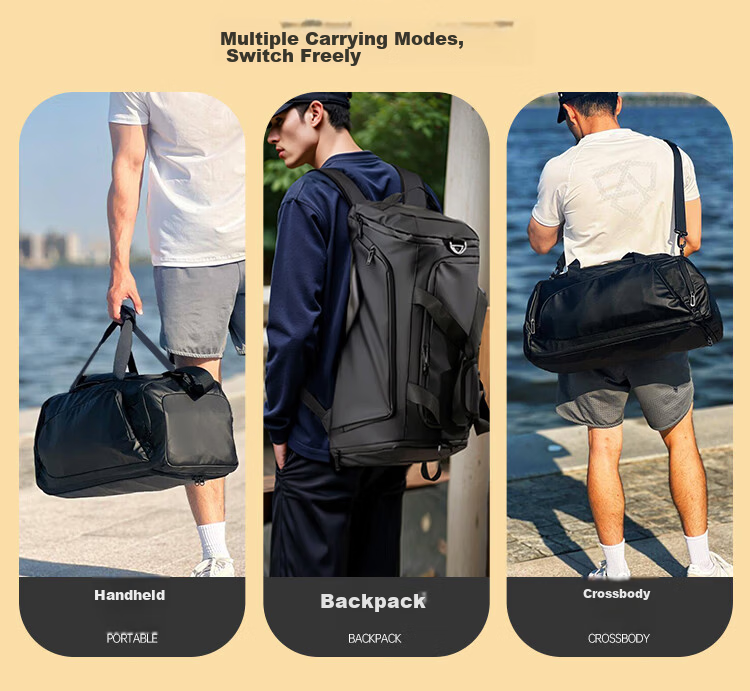 Banjeni Large Capacity Travel Backpack for Men and Women, Luggage Sleeve, Maternity Bag, Business Trip, Gym, Handheld and Crossbody Bag 5