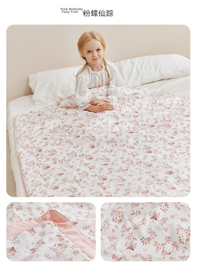 YEEHOO Baby and Child Class A 100% Cotton Silk Quilt Spring and Autumn Quilt Core Gift Box Little Prince Star Moon 150*200 20