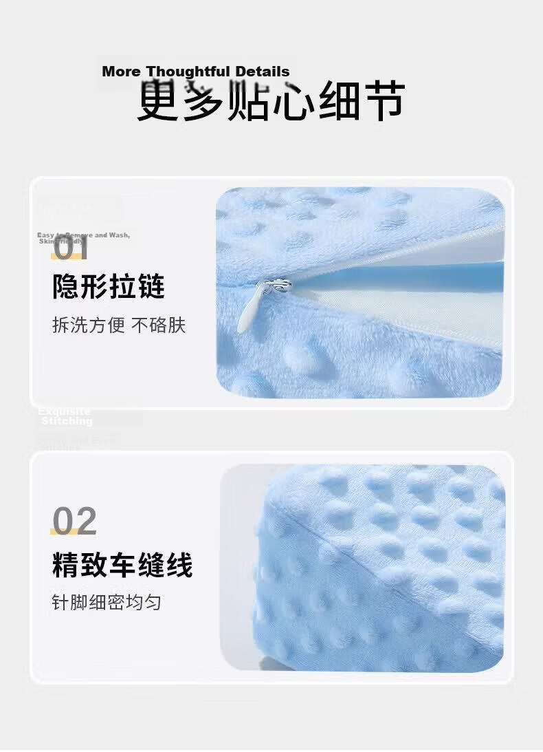 AIBEDILA Anti-Spit Ramp Pad, Baby Feeding Incline Pillow, Newborn Anti-Choking Milk Spill Prevention Lying Feeding Aid 14