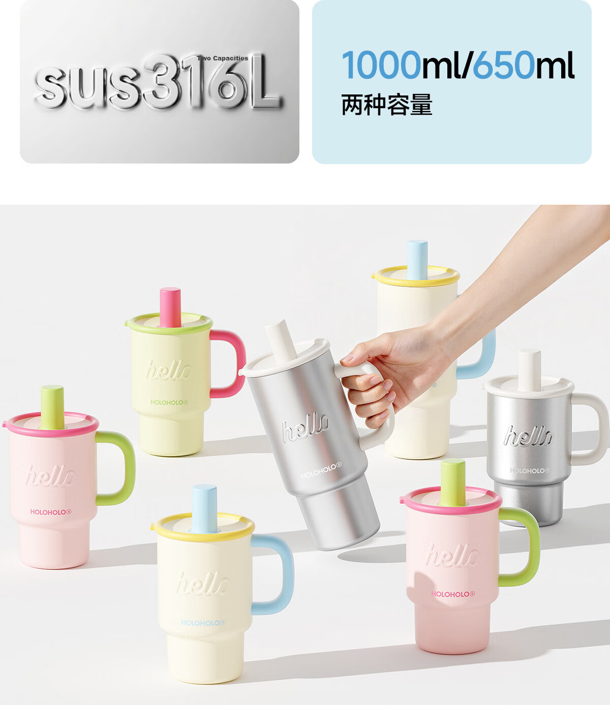 HOLOHOLO Naitonton Ice King Insulated Bottle 316L Large Capacity Unisex Kids Student Stylish Gift Straw Water Cup 11
