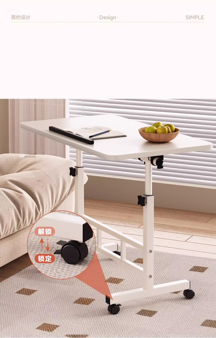 Yupin Folding Table, Computer Desk, Simple Study Desk, Learning Table, Office Training Table, BGZ780 Double-Layer Walnut, 80*50 11