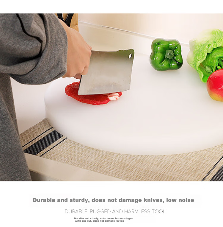 Universal Round Cutting Board 48x5cm Thickened PE Commercial Meat and Vegetable Chopping Board Plastic Butcher Block 7
