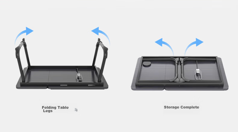 Mryc Adjustable Computer Desk Stand, Laptop Riser Workstation, Monitor Heightening Platform, Standing Desk, Foldable, Pneumatic Stepless Lifting, Black, Double-Layer, 80cm 8