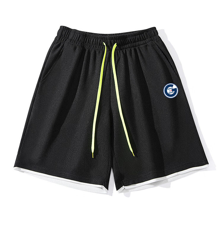 GENIOLAMODE Men's Shorts, Loose-Fitting Sports Casual Five-Point Pants, Simple Drawstring Versatile Men's Shorts 9