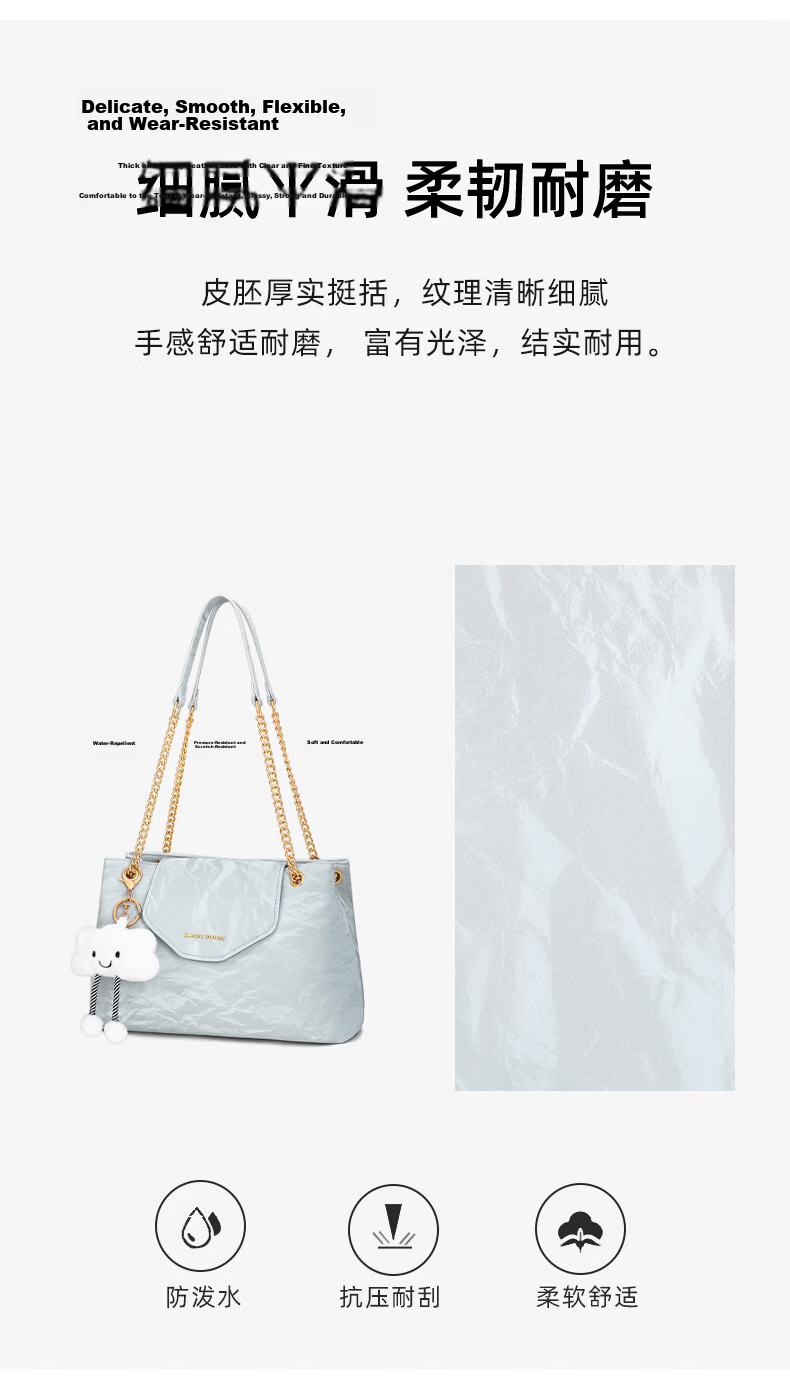 Love Sea Cowhide Leather Women's Shoulder Tote Bag Large Capacity Luxury Brand Birthday Gift Premium Feel for Girlfriend Wife 5