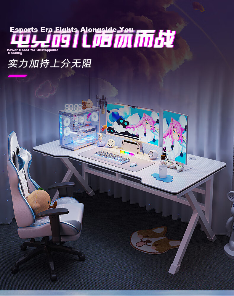 Shanshan Wooden Computer Desk Home Desktop Gaming Office Study Modern Simple Bedroom Table 1