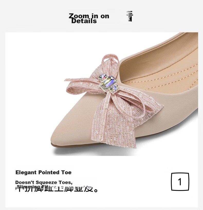 HLA French Style Flat Shoes for Women Bow Fairy Shoes Comfortable Commuter Shoes HDADXW1DEN025 Nude 39 11