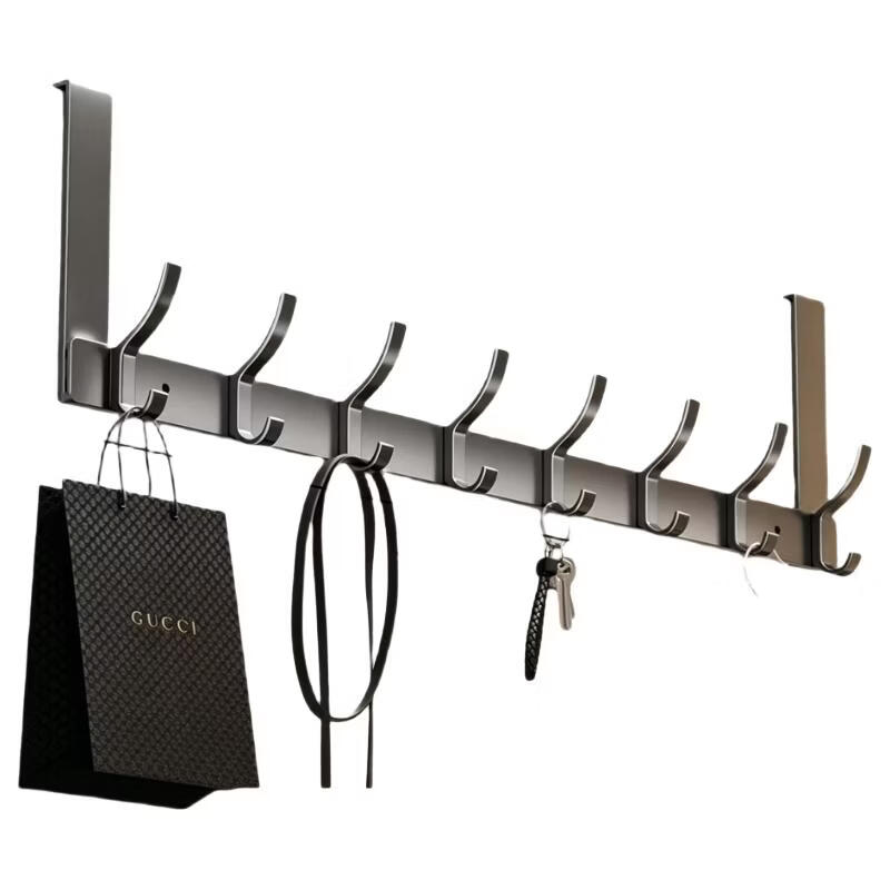 Xinpei Door Hook, Bedroom Door Hanging Rack, No Drilling Required, Over-The Hooks for Door Frame, Storage Shelf, Direct Hanging without Nails