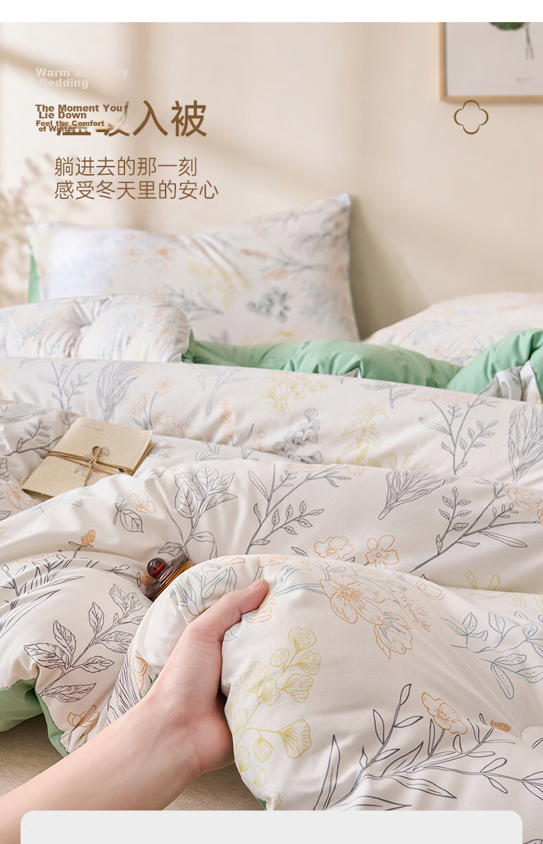 Grace Class A Fabric Single Student Winter Quilt Dormitory Air Conditioning Comforter Cotton Quilt Thick 6 Jin 150*200cm 8