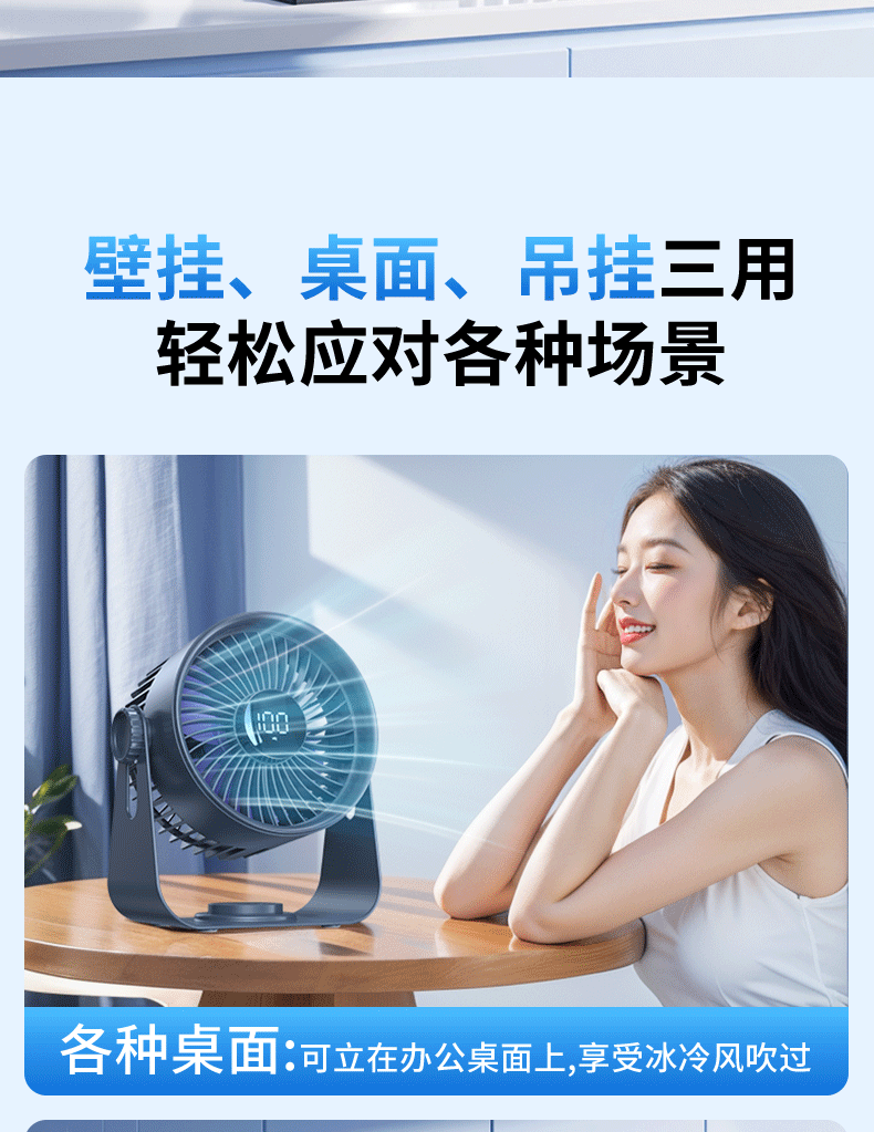 KeduYou Foldable Handheld Fan Turbo LED Power Display USB Portable Handheld Electric Fan Cooling Student Outdoor Mountaineering Mini Fan 16