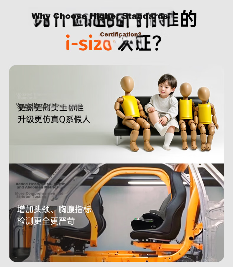 Ekobebe Children's Car Safety Seat Booster Cushion Portable Easy Car Seat Pad with Smart Ventilation Mailangmi 13