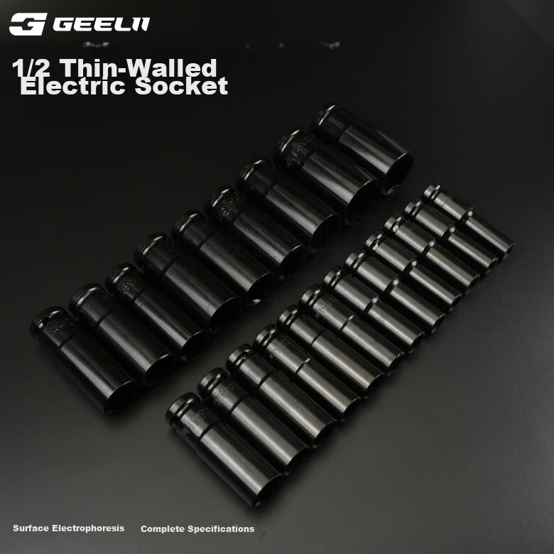GeeLii 1/2 Inch Large Impact Electric Wrench Socket Extended Hex Drill Air Impact Socket 30mm 81021 1