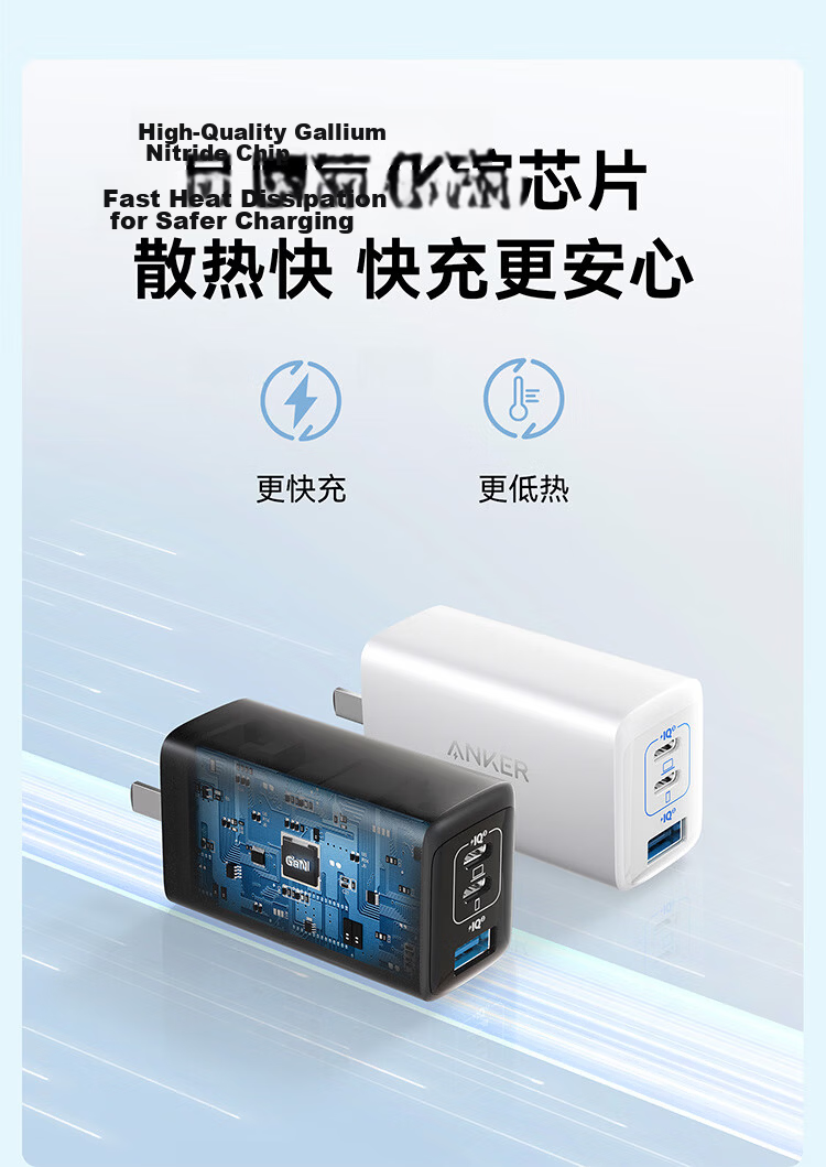 ANKE 65W Charger, Gallium Nitride Type-C Fast Charging PD45W, Compatible with Apple IPhone 17/16/15, Samsung Phones, IPad, Laptops, USB Plug, White 11