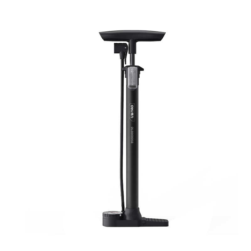 Deli High-Pressure Bicycle Pump Universal Valve for Bike, Motorcycle, Electric Vehicle, Basketball - Black