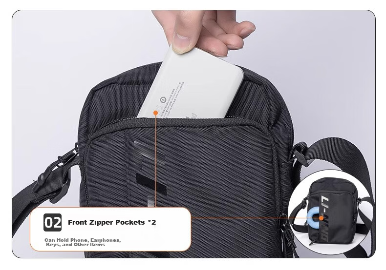 Li-Ning Unisex Crossbody Bag Cycling Shoulder Bag Multifunctional Commuter Outdoor Travel Chest Casual Bag 8
