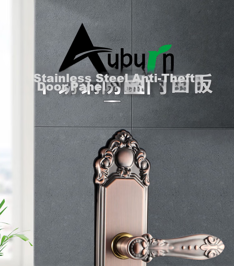 Aoben Door Handle Anti-Theft Lock, Entrance Door Lock Stainless Steel Anti-Pry Lock W01 (Without Lock Body Or Lock Cylinder) 1