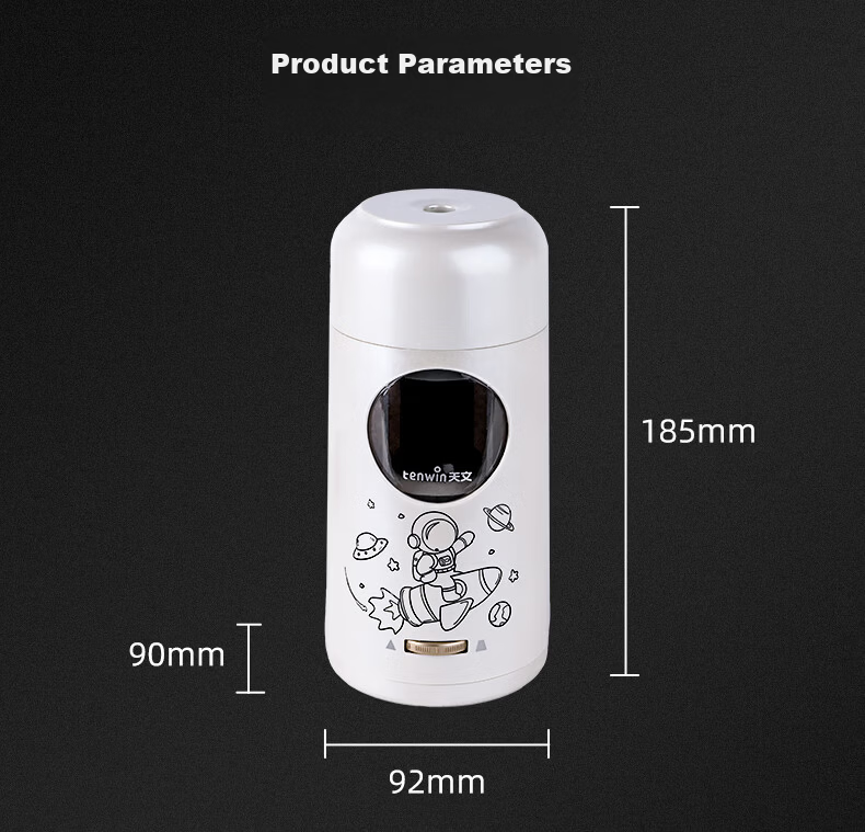 Astronomical Doraemon Fully Automatic Large Caliber Electric Pencil Sharpener for Primary School Students, Thick Triangular Pencil Sharpener, Children's Rechargeable Pencil Sharpener A8822 25