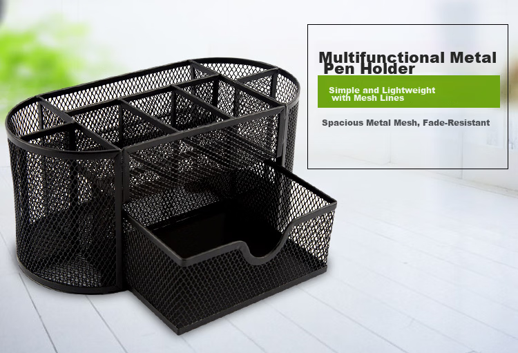 TANGO Office Metal Pen Holder with Hollow Mesh Design, Multifunctional Creative Stylish Spray-Painted Rust-Resistant Office Pen Holder for 3C Digital Products, All-Net Low Price 1