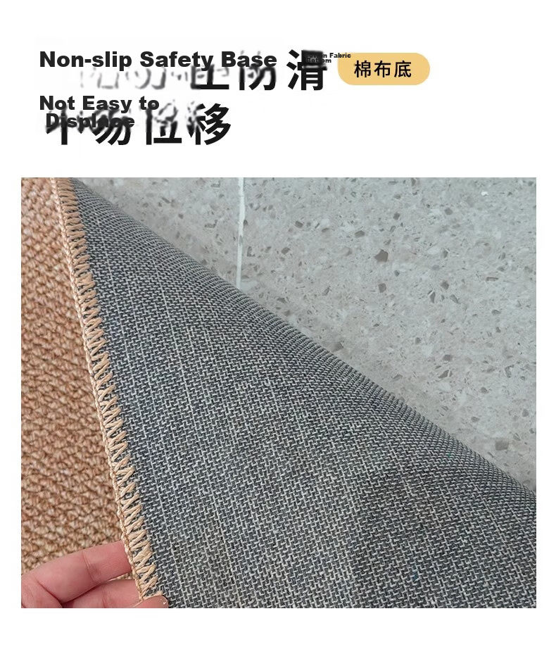 BULULOM Entrance Door Mat Sisal Imitation Carpet Door Mat Foot Mat Camel Yellow - Sisal Imitation - Cotton Back 50*80cm 16