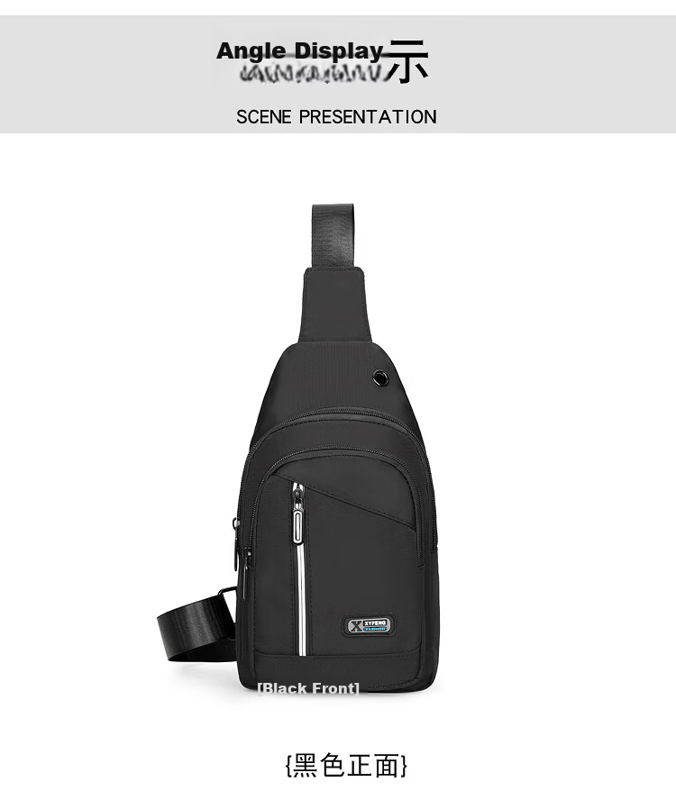 Half-Cigarette Chest Bag Men Large Capacity Crossbody Bag Single Shoulder Bag Trendy Student Waist Bag Outdoor Sports Canvas Small Backpack Sports Bag 15