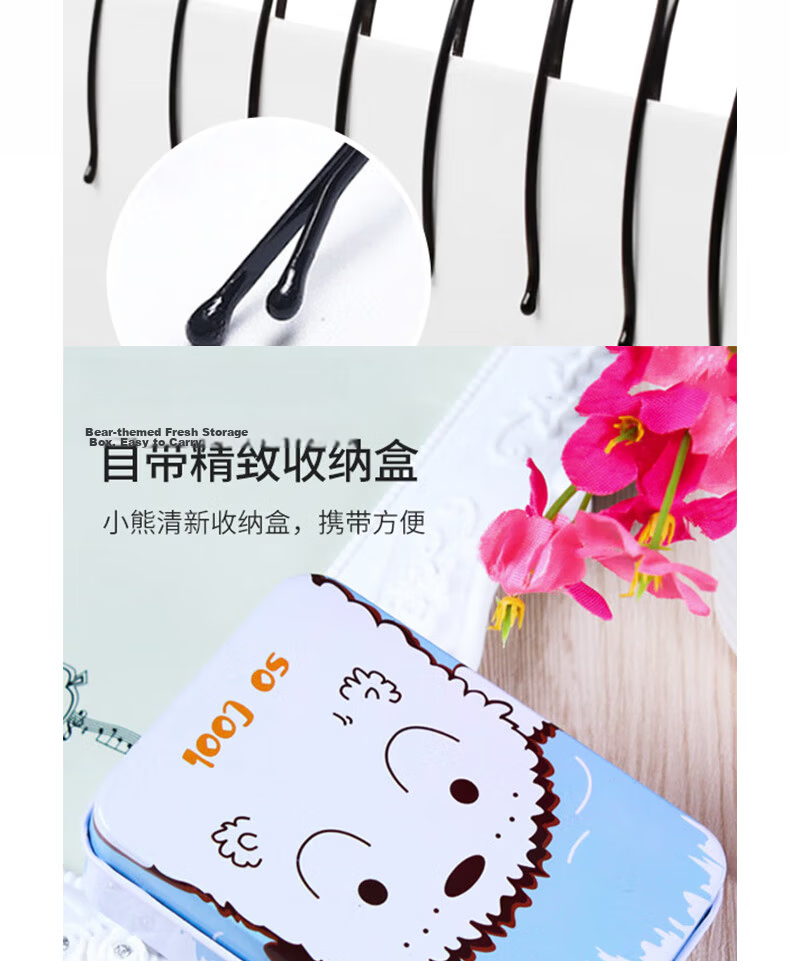 Jiaoxuefei Curved Invisible Bobby Pins 200pcs Small Black Hair Clips for Bangs and Flyaways 5