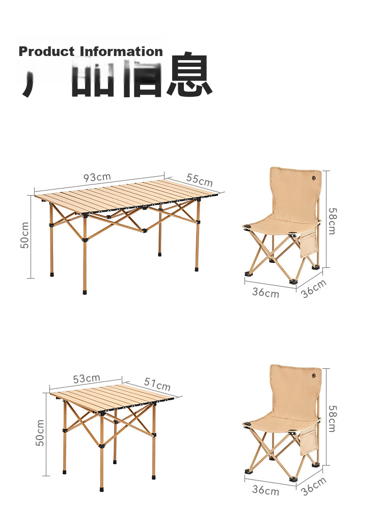 JD Original Outdoor Folding Table And Chair Set, One Table with Four Chairs, Camping Table And Chairs, Foldable Table, Foldable Chairs, Complete Picnic Equipment Set 18