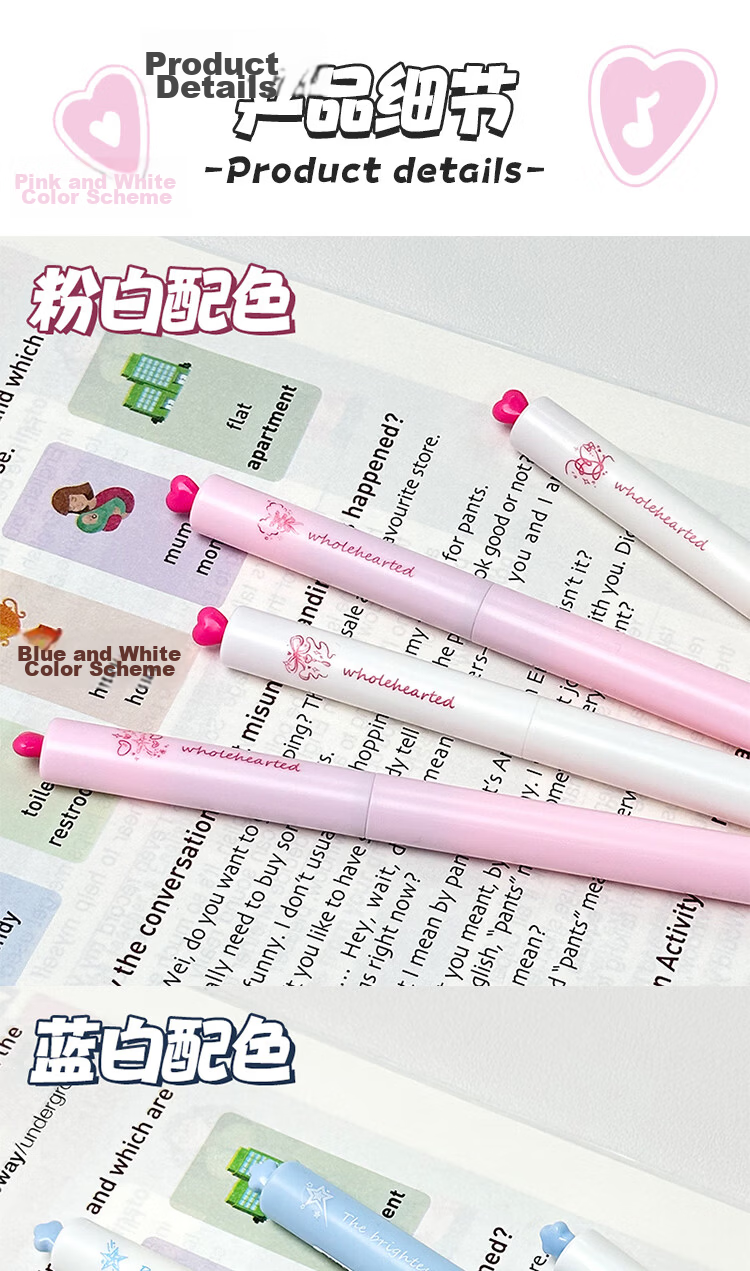 Jufu Retractable Gel Pen 0.5mm Black Ink 4-Pack Student Office Exam Writing Pen Stress Relief Rotating Click Pen Children's Day Gift 3