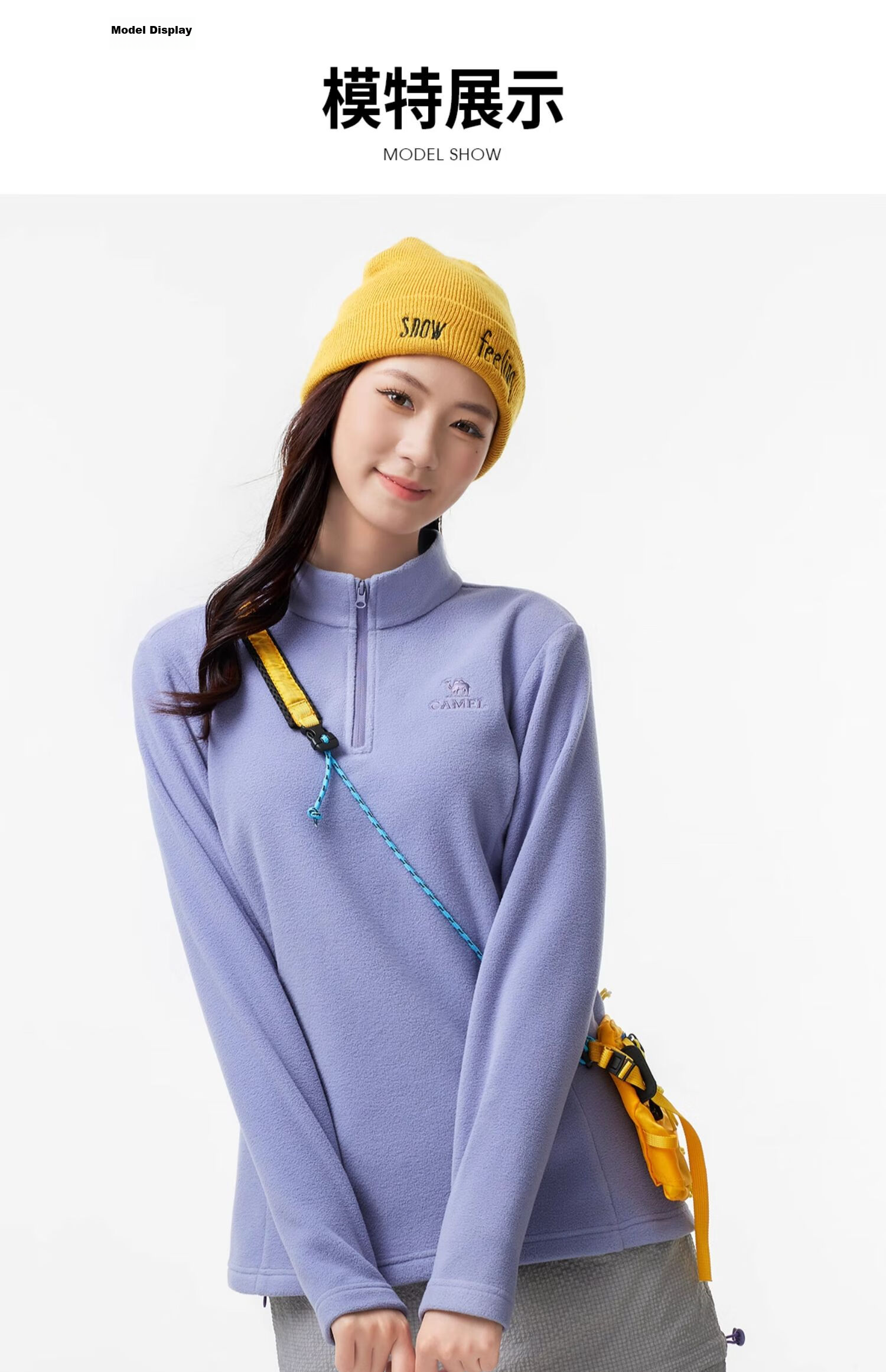 CAMEL Outdoor Women's Fleece Jacket High Collar Windproof Heated Warm Anti-Static Softshell Liner Men's Polar Fleece Coat 3XL 15