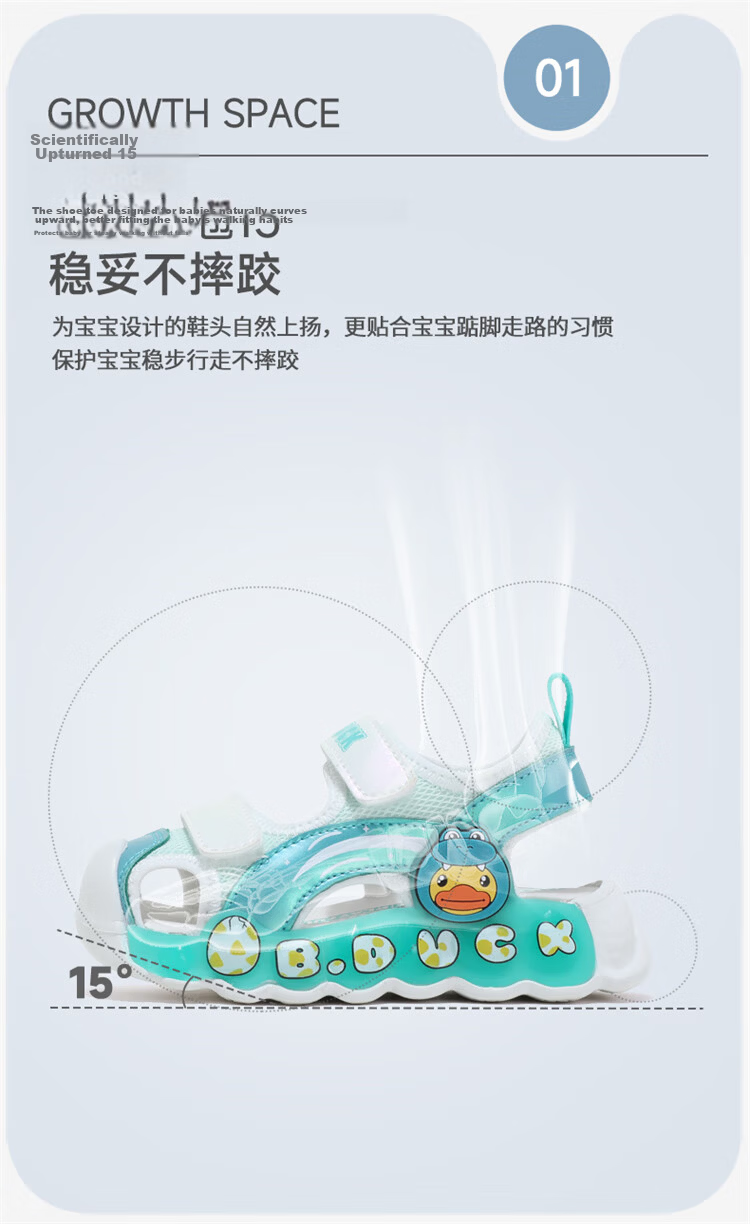 B.Duck Girls' Sandals, Summer Shiny Colorful Light-Up Shoes, Baby Closed-Toe Beach Shoes, 5017 Pink, Size 28 5
