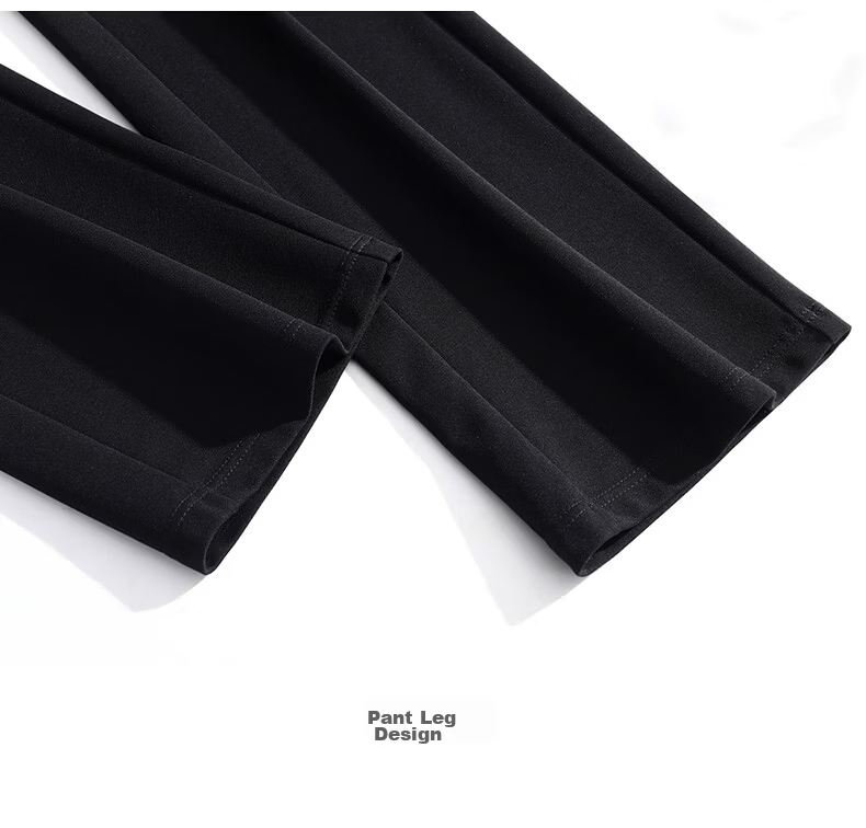 Hengyuanxiang Middle-aged Mom Elastic Waist Long Pants Thin Straight Casual Trousers for Spring and Autumn 19