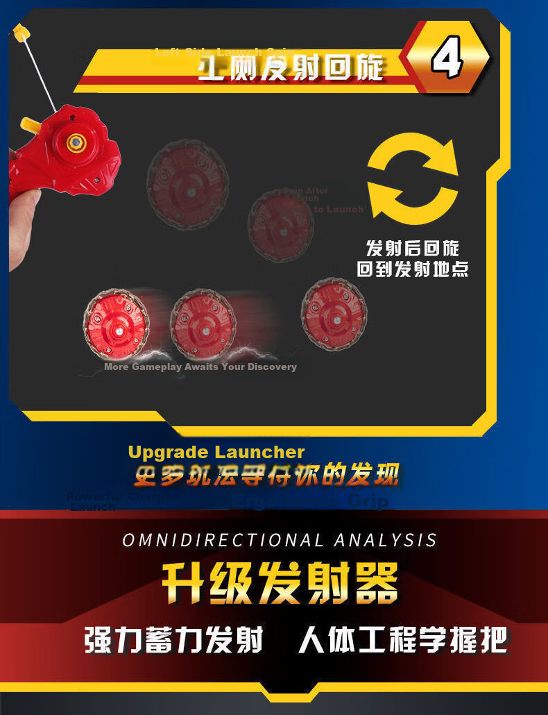 Lezhe Double Player Battle Beyblade Toy Children's Battle Arena Set Alloy Version Explosive Armor Strong Attack Launchable 9