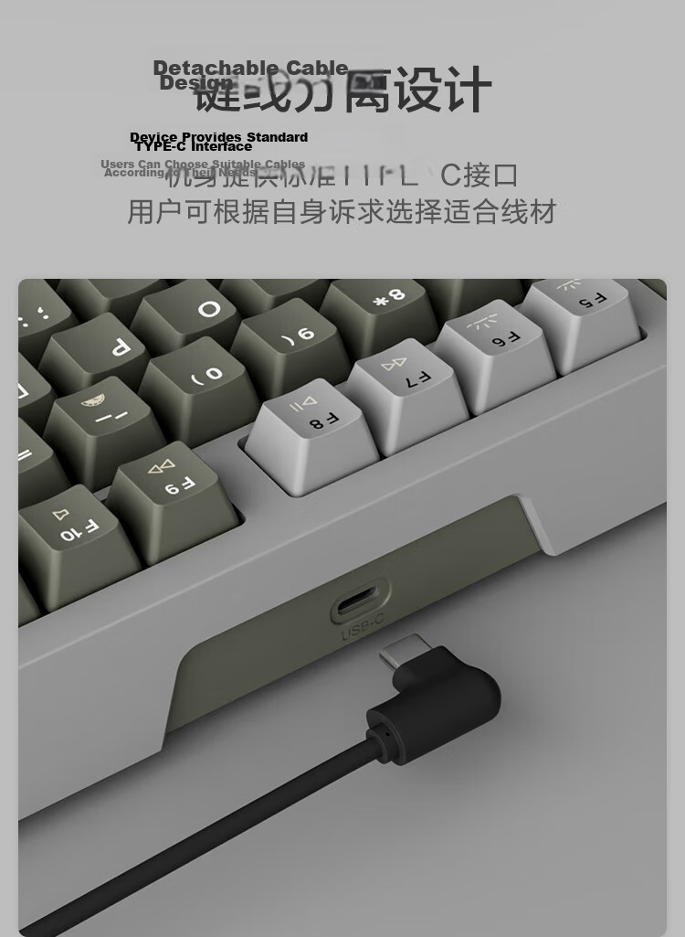 JD Original JZ990 Wired Mechanical Keyboard, 99 Keys Backlit Gasket Structure, PBT Keycaps, Multimedia Volume Knob, Dual System Compatible, Gaming And Office Use, Original Gray 14