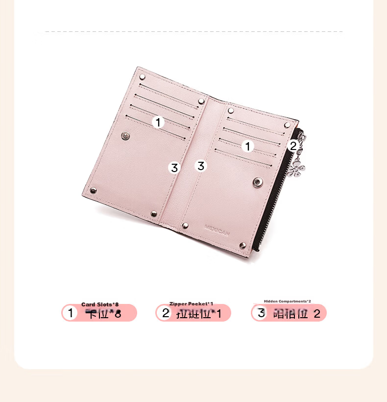 MEXICAN Women's Wallet 2026 New Short Coin Purse Card Holder Money Clip Birthday Qixi Valentine's Day Gift for Girlfriend 6