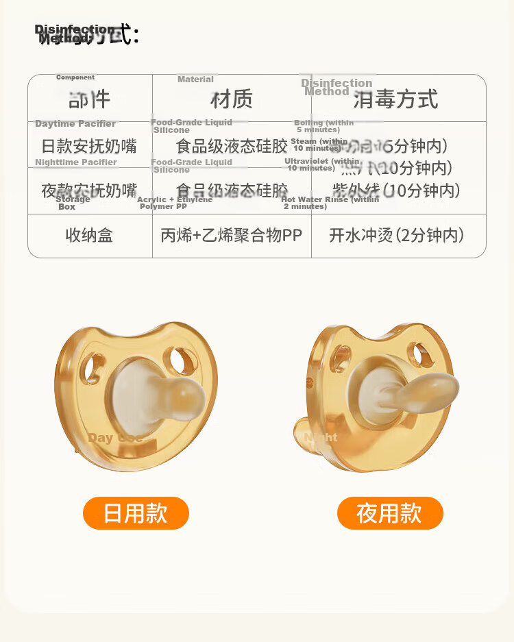 SunnyKinder Baby Pacifier for 0-6 Months, Anti-Colic for Newborns And Above 1 Year Old, Food-Grade Silicone Sleep Teether 17