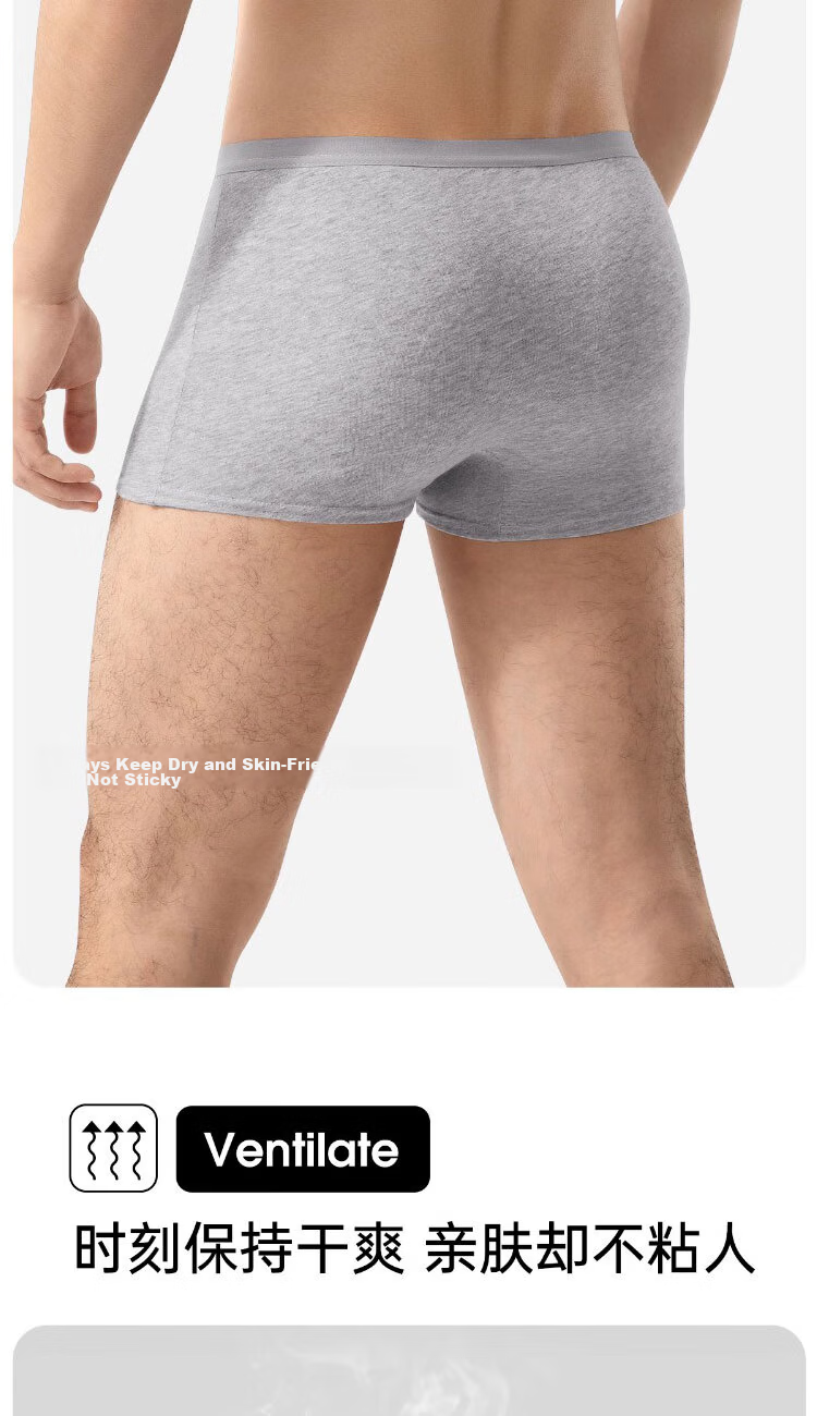 Langsha Disposable Men's Cotton Boxer Briefs Sterilized Travel Portable Wash-Free Large Size Daily Disposable Underwear 10