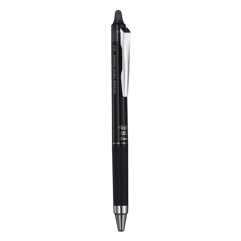 PILOT FriXion Clicker Erasable Gel Pen LFPK-25S4-B Black Single Pen for Students and Office Use