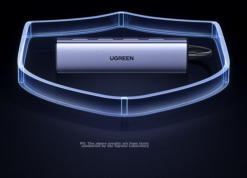 UGREEN USB3.2 Hub, 10Gbps Splitter, Multi-Port Expansion Dock, High-Speed Four-In Hub, Laptop One-To Extension Cable Converter 15