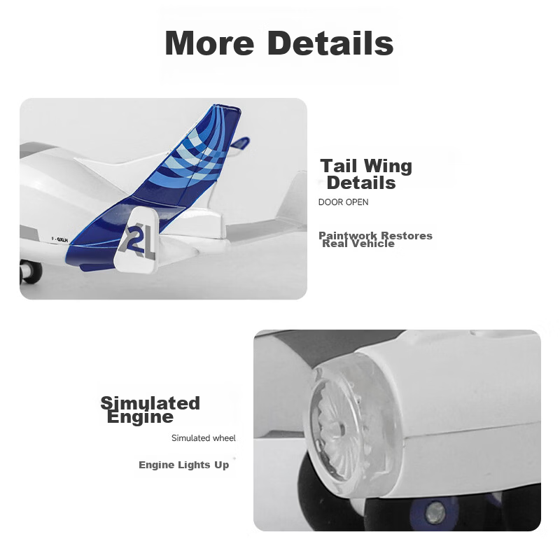 Yixuan Toys International Aviation Aircraft Model Realistic Alloy Civil Aviation Passenger Plane Collectible Toy Boys Gift 8