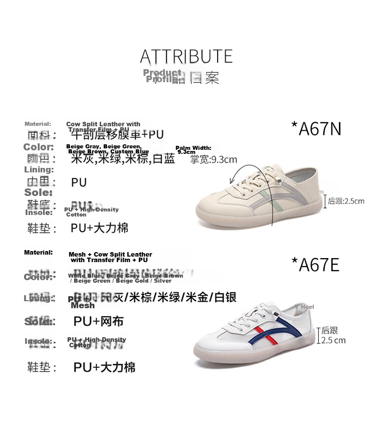 ZHR Women's Shoes, Summer New Style Mesh Breathable White Sneakers, Genuine Leather Training Sports Shoes for Women, A67E White Blue Size 37 4