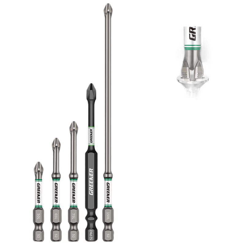 GREENER Cross Head Bit Household Strong Magnetic Super Hard Non-Slip Electric Screwdriver Drill Impact S2 Bit Set